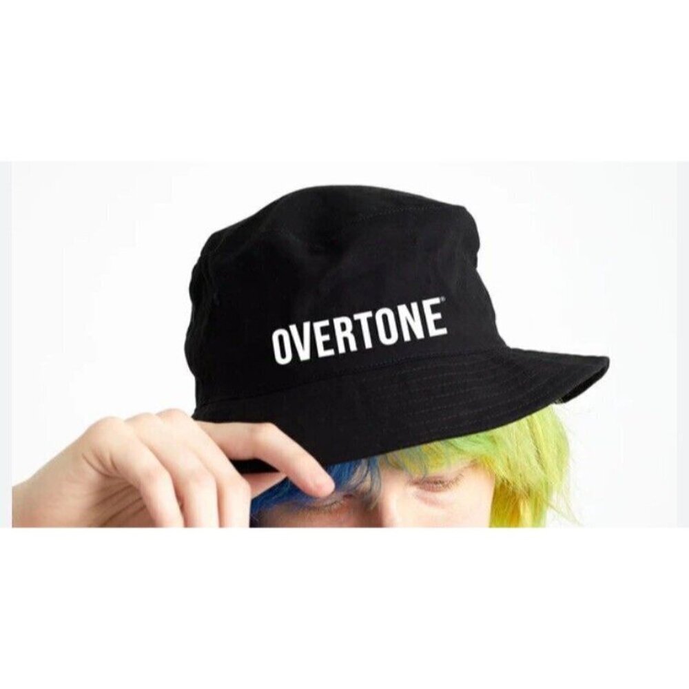 Overtone Black Embroidered Bucket Hat Premium Quality New Without Tags